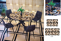 Стол обеденный раскладной Норд-4 (Столешница Фотопечать S-231/Опора Черный)