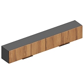 Шкаф настенный Моника 2000 (Темно-серый лофт/Дуб золотистый)