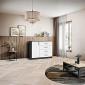 Комод Чикаго 1д 4 ящ (Антрацит/Белый)