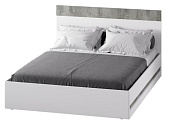 Кровать Инстайл КР-04 1.6 без настила (Бетон/Белый)