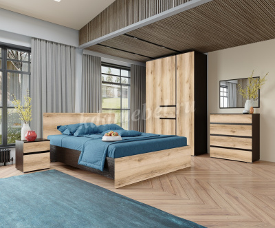 Кровать Плейона 1.4 (Венге/Дуб делано)