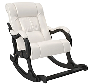 Кресло-качалка Сенатор Модель 77 (Венге/Экокожа белый)