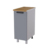 Шкаф нижний глубокий Г35Р кухня Осло без столешницы (Белый/Карбон сапфир) 