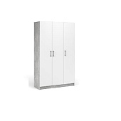 Шкаф 3д. Чикаго (Ателье светлый/Белый)