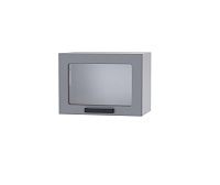 Шкаф верхний со стеклом 5ХС кухня Григгс (Белый/Дуб канадский)