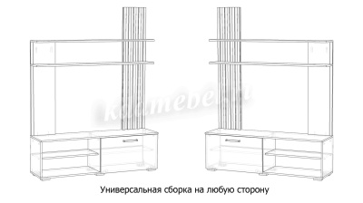 Гостиная Каролина (Дуб вотан/Графит)