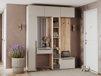 прихожая Люмьер_дуб сонома_кашемир_композиция 3 прихожая Люмьер_дуб сонома_кашемир_композиция 3