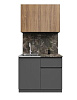 Кухня Лето 1,0 (Графит/Дуб чарльстон)
