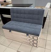 Скамья прямая Денвер (Дуб молочный/Серый ткань)