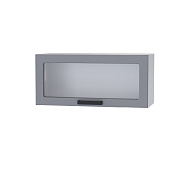 Шкаф верхний со стеклом 8ХС кухня Танго (Белый/Дуб шале мореный)