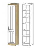 Пенал Виктория (Дуб сонома/Белое дерево)