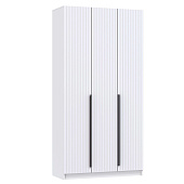 Шкаф для одежды 3-х дв. Брандо 67.12 (h 2380) (Белый/Белый МДФ) Шкаф для одежды 3-х дв. Брандо 67.12 (h 2380) (Белый/Белый МДФ)
