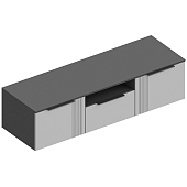 Тумба ТВ Вита 1600 (Темно-серый лофт/Силк маус серый)