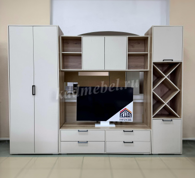 Гостиная Оливия (Дуб делано светлый/Сатин) 