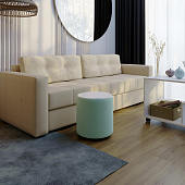 Пуф Пай (Мятный/Холст белый)