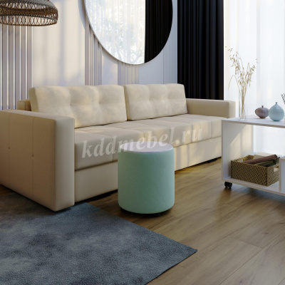 Пуф Пай (Мятный/Холст белый)