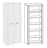 Шкаф Ривьера 2-х створчатый (Ясень анкор светлый)