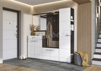 Пенал Вегас (Венге/Белый глянец)