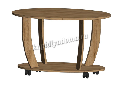 Стол журнальный Овальный (Дуб вотан)