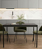 Стол обеденный Брайтон (Камень темный/Черный)