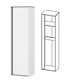 Шкаф Линда-02 (Белый/Графит)