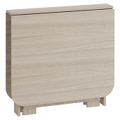 Стол-тумба Премиум овальный ЛДСП узкий (Ясень шимо светлый)