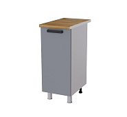 Шкаф нижний 35Р кухня Кампео без столешницы (Белый/Серая шагрень)