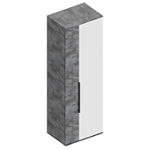 Шкаф 2-ств. Моника для одежды (Айрон рок/Белый лофт)