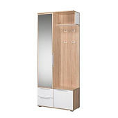 Шкаф комбинированный (Прихожая)  Куба 10.14 (Дуб сонома/Белый премиум)