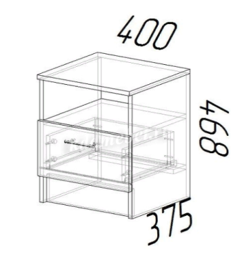 Тумба прикроватная Эра (Венге/Сосна лоредо)