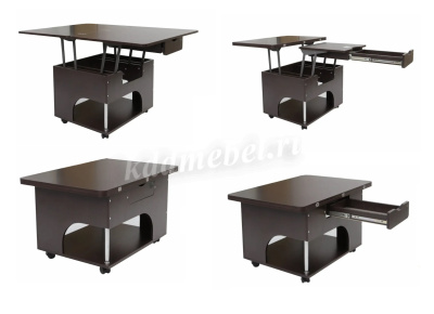 Стол-трансформер Стэп (Камень темный)