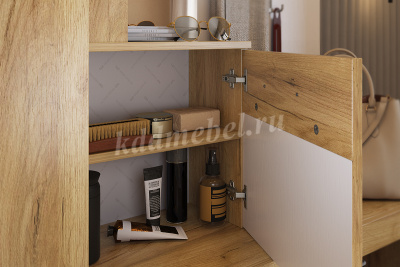 Прихожая Алекс (Дуб крафт золотой/Белое дерево)