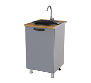 Шкаф нижний мойка 5М кухня Осло без столешницы (Белый/Карбон мята) 