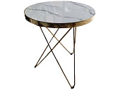 Стол СТ-111 (Белый мрамор/Ноги золотые)