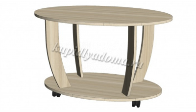 Стол журнальный Овальный (Ясень шимо светлый)