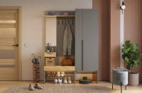 Прихожая Баско К2 графит дуб крафт золотой Прихожая Баско К2 графит дуб крафт золотой