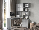 Стол компьютерный Брауни правый (Шиншилла серая)