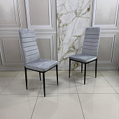 Стул обеденный F-17 (F-261-3) (Светло-серый/Велюр HCD-37/Ноги черные)