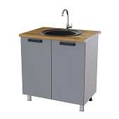 Шкаф нижний мойка 8М кухня Кантри без столешницы (Белый/Бетон темный)