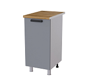 Шкаф нижний 4Р кухня Осло без столешницы (Белый/Карбон мята)