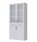 Шкаф витрина Апполия гостиная (Белый дуб)