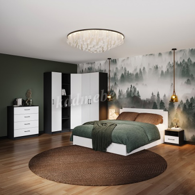 Комод Чикаго 1д 4 ящ (Антрацит/Белый)