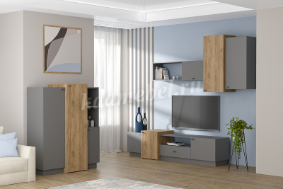 Антресоль Квадро Ан-1 универсальная (Графит) 